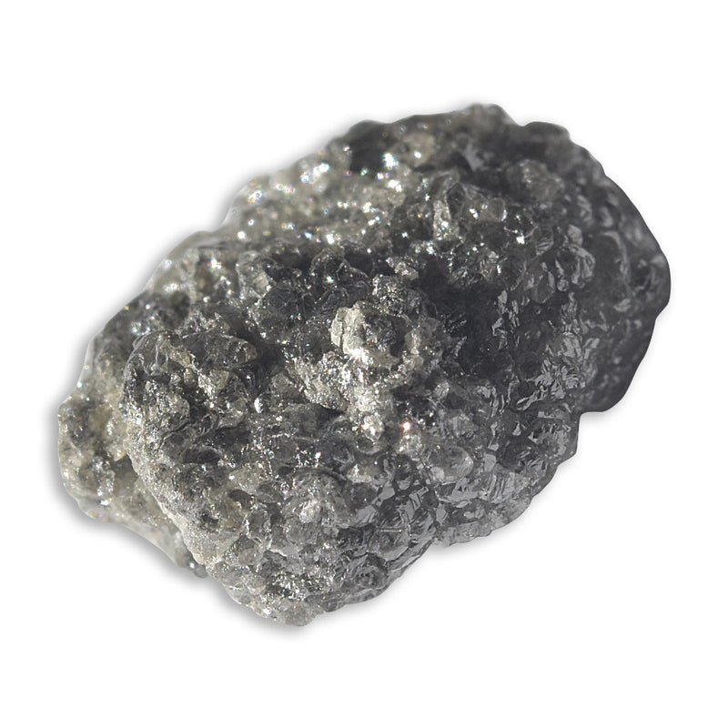 carat dark gray freeform crystally raw diamond