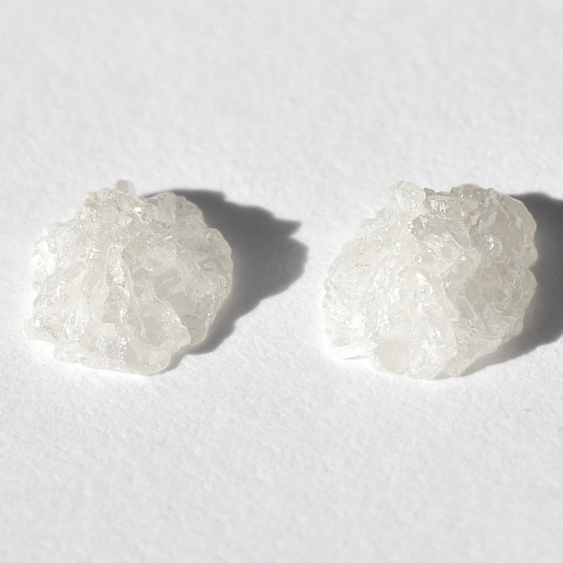 .80 carat bright white raw diamond pair