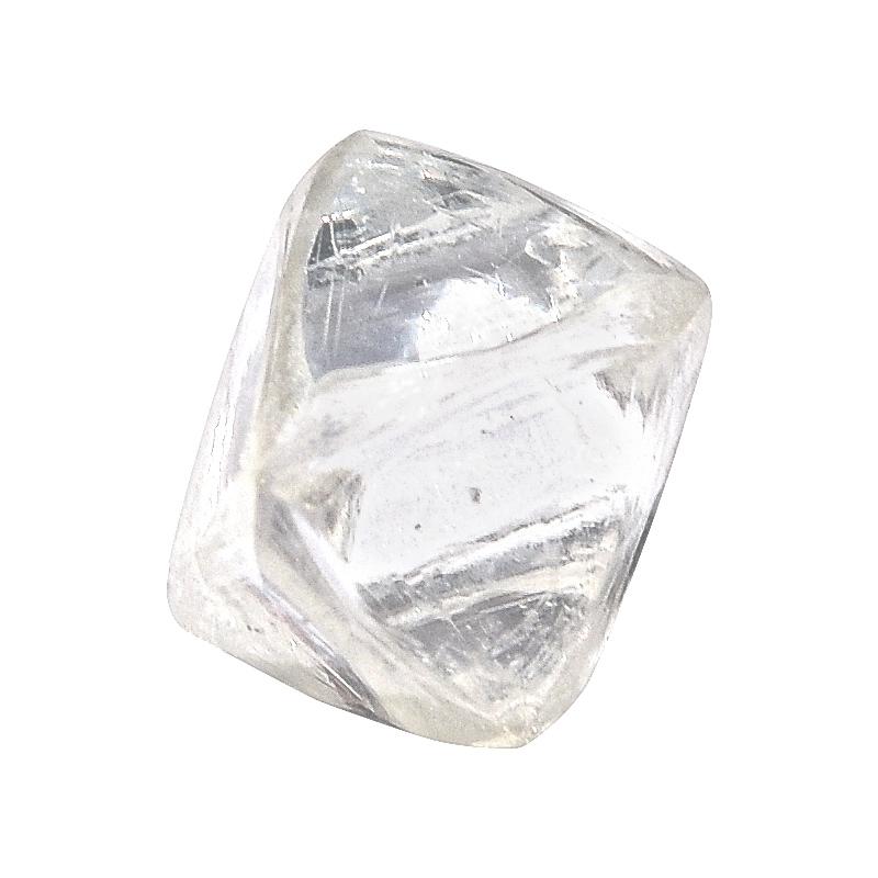 carat smooth and clear rough diamond octahedron