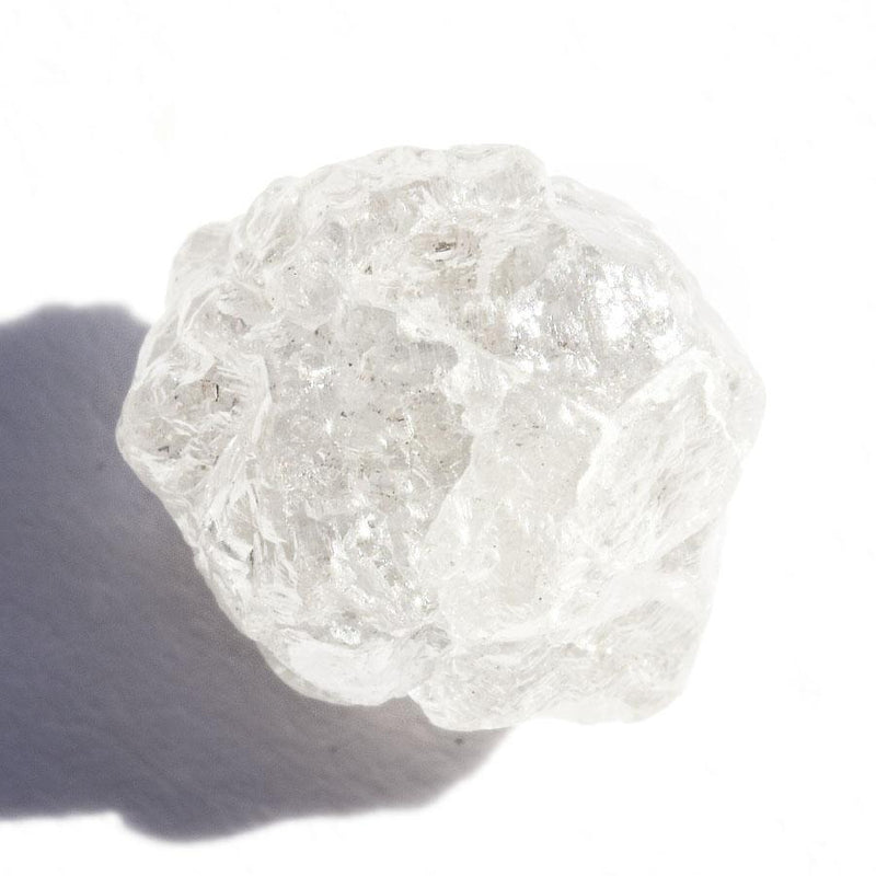 3.80 carat white rough diamond crystal