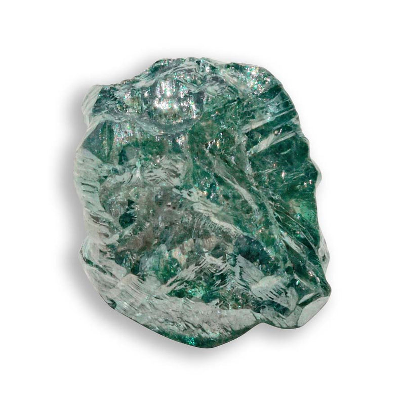 carat deep sea green freeform shaped rough diamond - Main Image