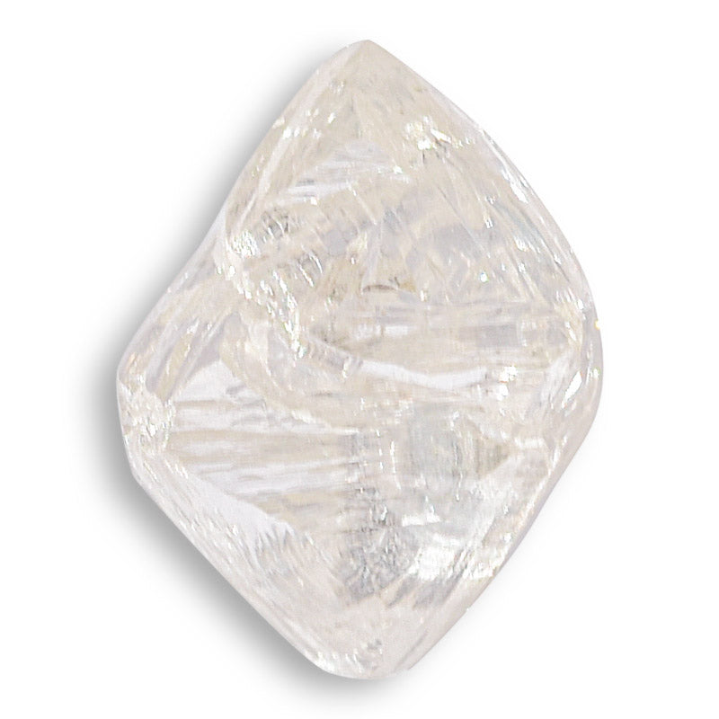 1.53 carat beautiful faint yellow octahedral raw diamond