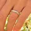 Glacier Raw Diamond Curved Band in 14k Rose Gold - Ready to Ship