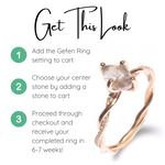 The Gefen ring - how to order this raw diamond engagement ring