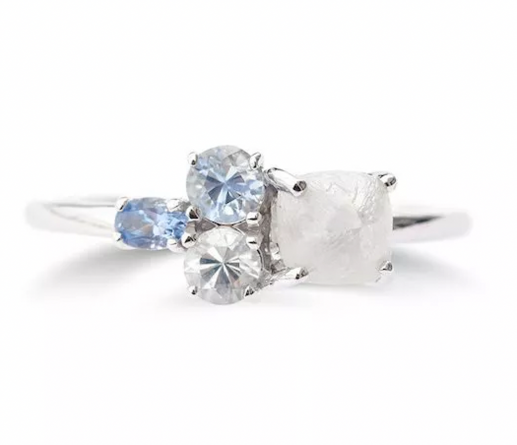 30 Unique Raw, Rustic, and Rough Diamond Engagement Rings - The Raw Stone Featured on Brides.com