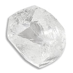 1.28 carat clean and clear rough diamond dodecahedron