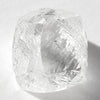1.28 carat clean and clear rough diamond dodecahedron
