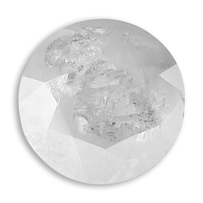 0.73 carat gray round brilliant rough cut diamond