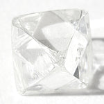 1.62 carat fancy, clean and clear raw diamond octahedron