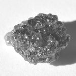 2.03 carat black freeform crystally raw diamond