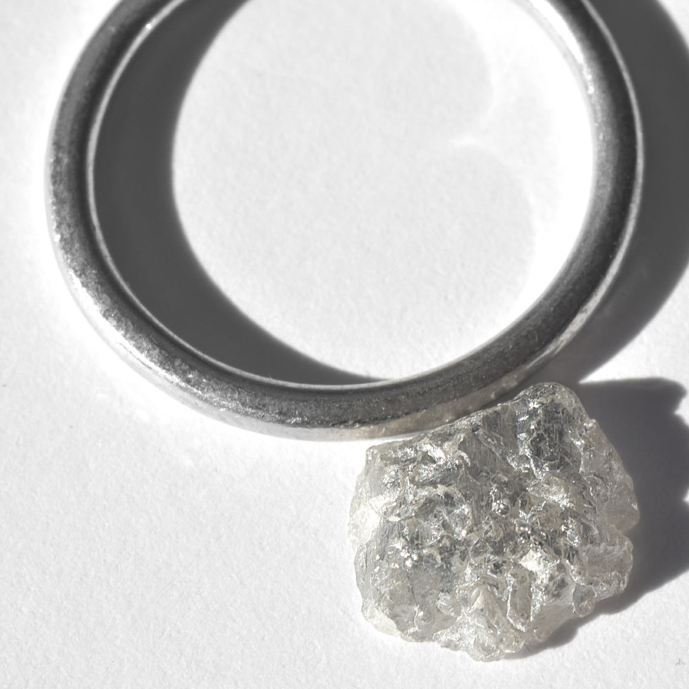1.77 carat grey freeform raw diamond