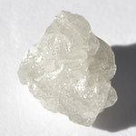 1.38 carat white freeform crystally raw diamond