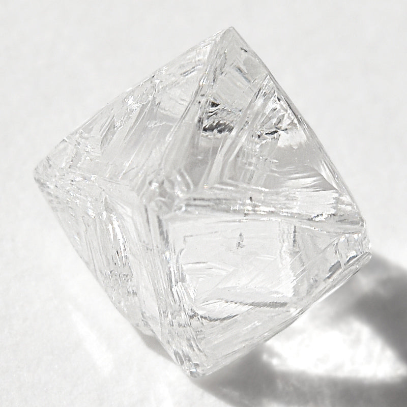 1.55 carat bright and elegant octahedral raw diamond