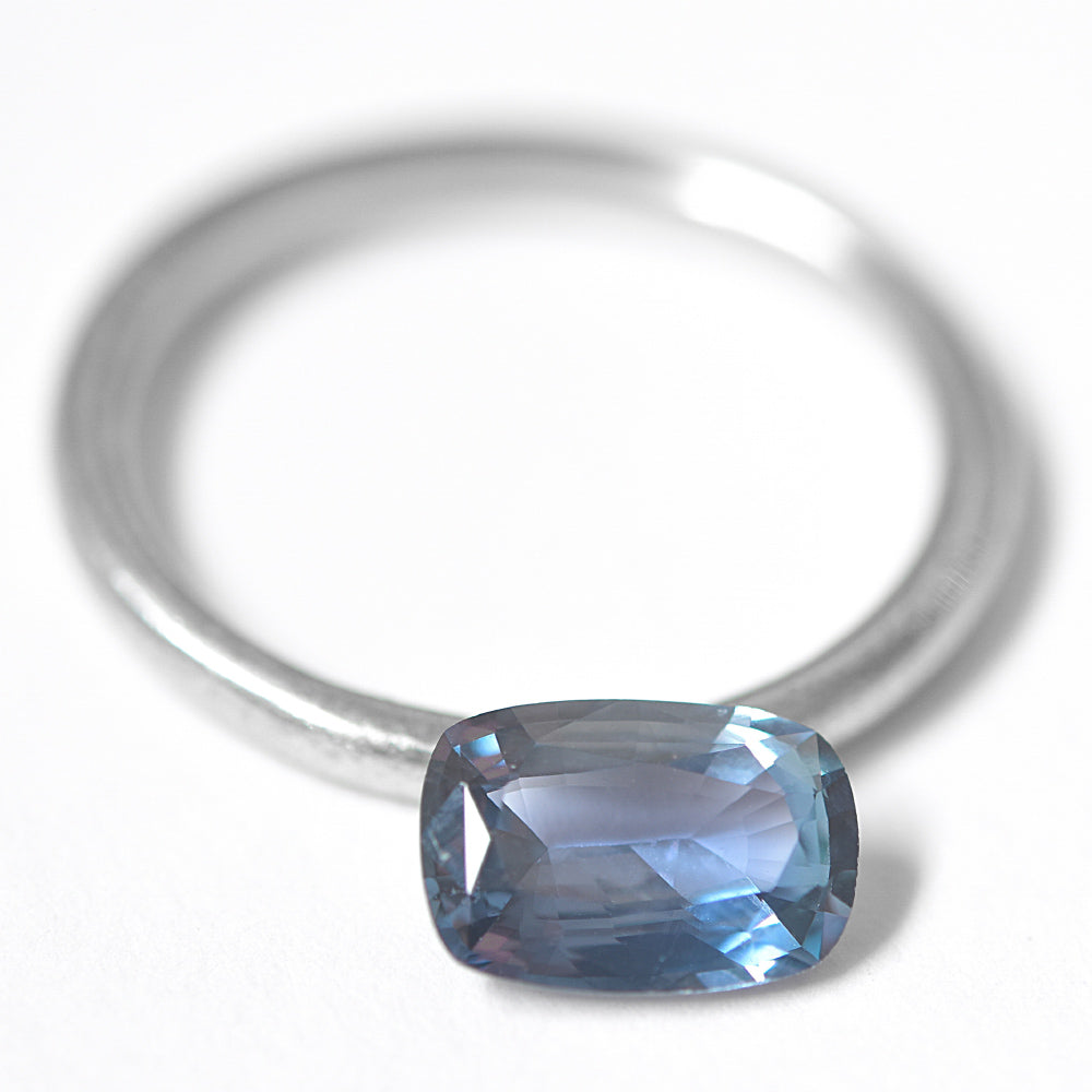 1.31 carat blue cushion cut sapphire from Madagascar