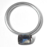 1.35 carat blueish-green cushion cut sapphire from Madagascar