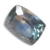 1.35 carat blueish-green cushion cut sapphire from Madagascar