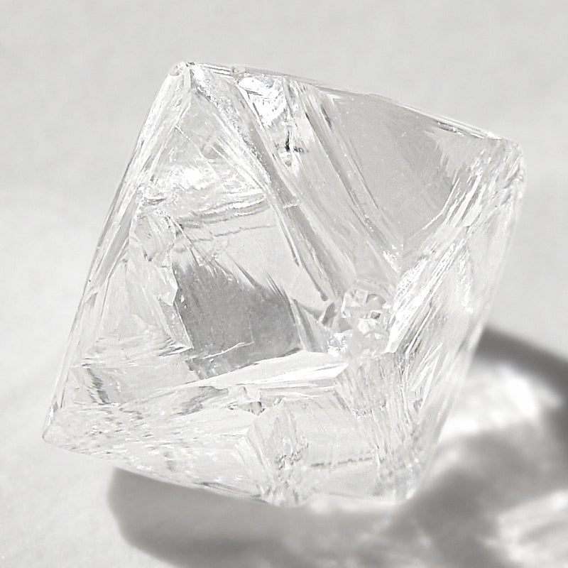 1.55 carat bright and elegant octahedral raw diamond