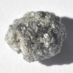 2.22 carat dark gray freeform crystally raw diamond