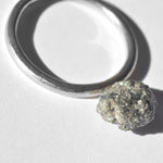 2.22 carat dark gray freeform crystally raw diamond
