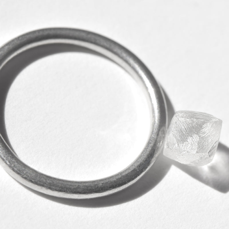1.40 carat classy and beautiful raw diamond dodecahedron