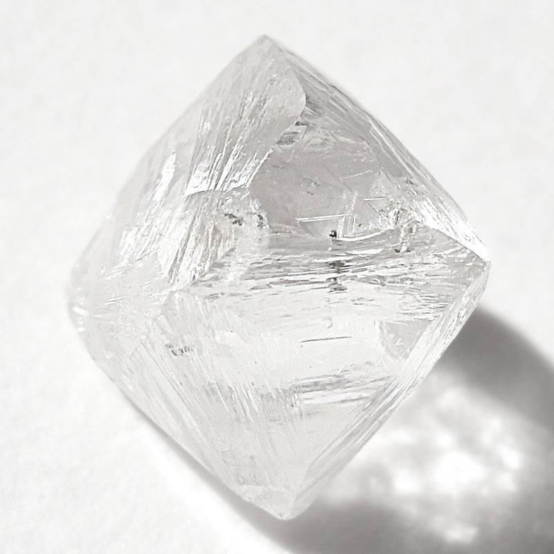 1.41 carat beautiful, classic raw diamond octahedron