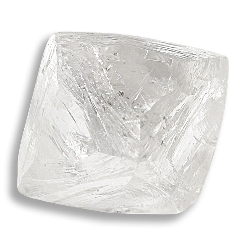 1.41 carat beautiful, classic raw diamond octahedron