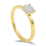 Shana Ring -  A square banded rough diamond engagement ring - Ring Design for Ring Builder