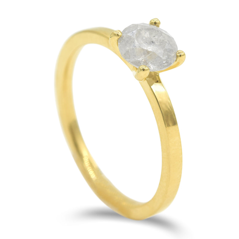 Shana Ring -  A square banded rough diamond engagement ring - Ring Design for Ring Builder