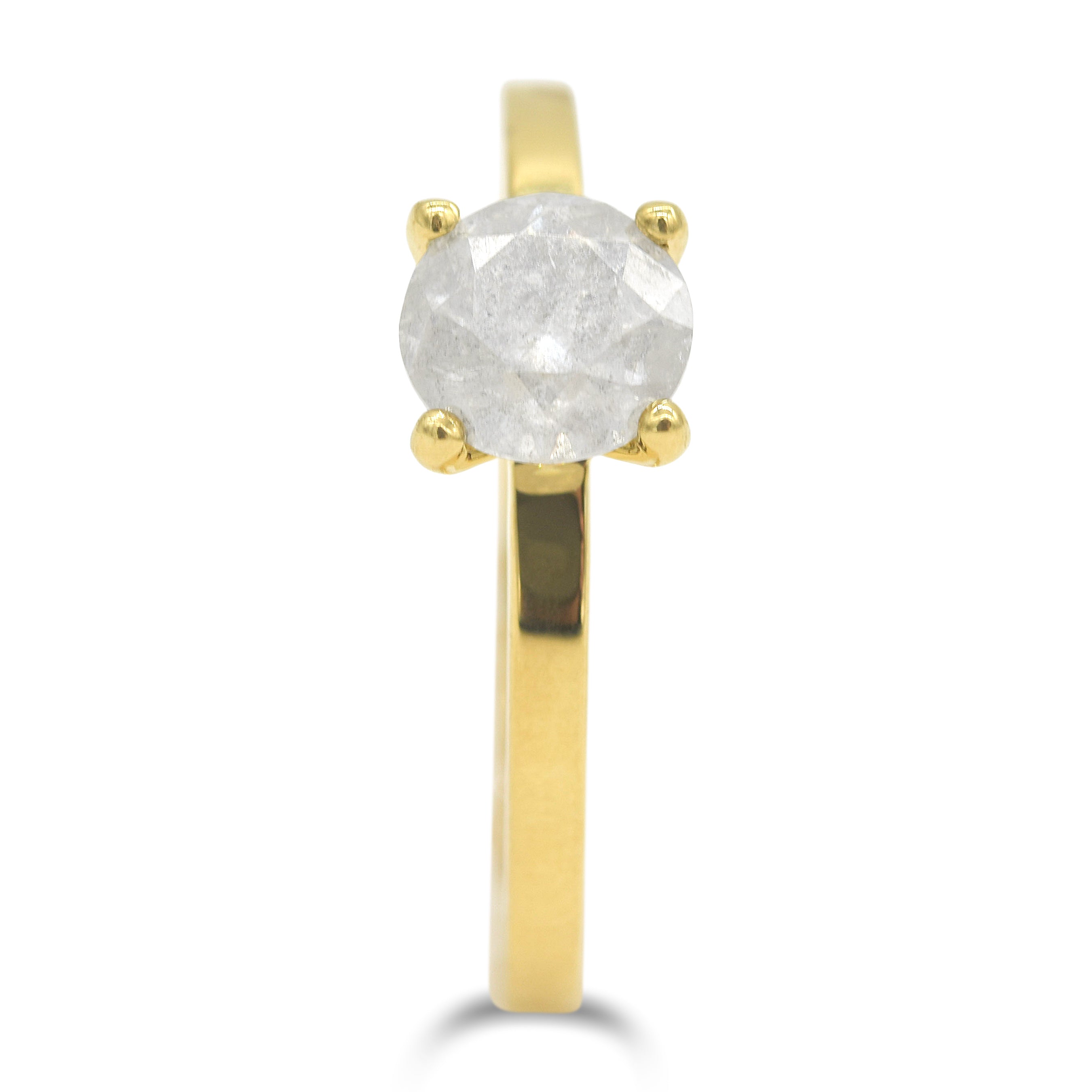 Shana Ring -  A square banded rough diamond engagement ring