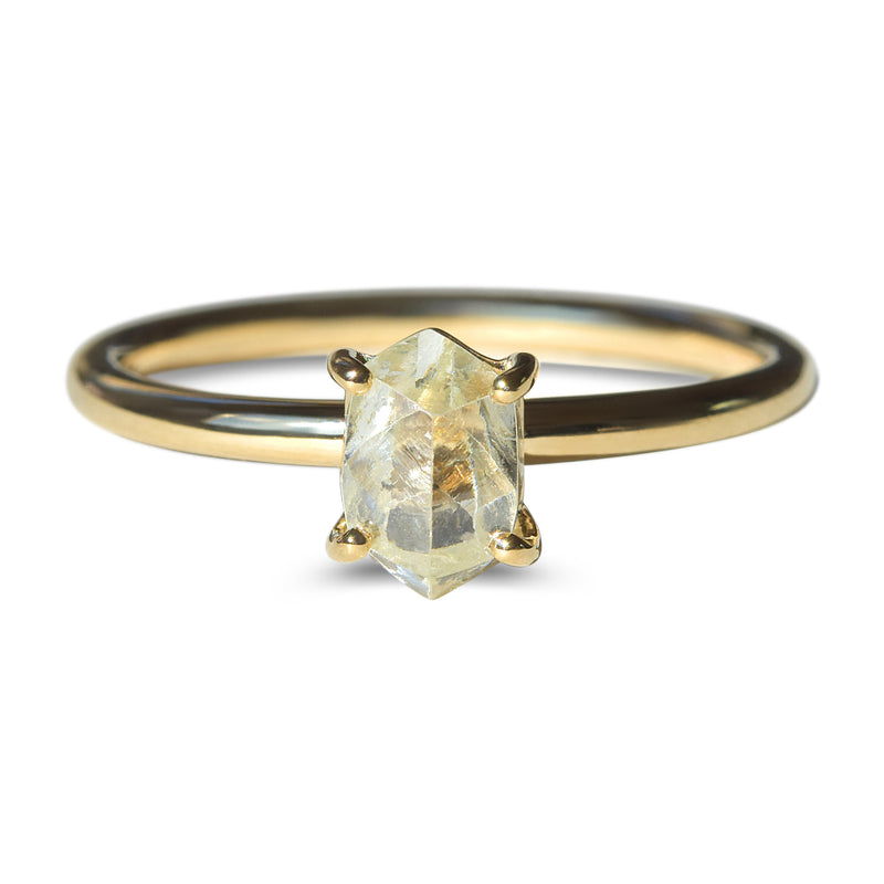 Adin Ring - A thin round-banded rough diamond engagement ring - Ring Design for Ring Builder
