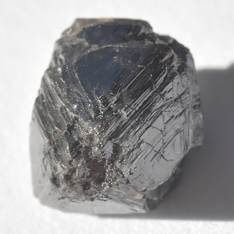1.62 carat black rough diamond octahedron