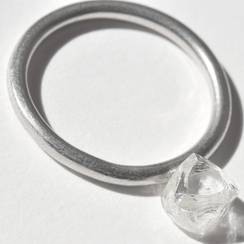 1.39 carat stunning natural raw diamond octahedron