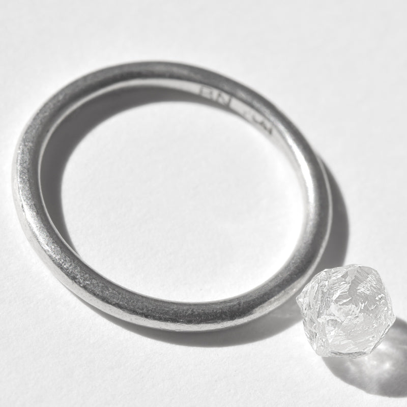 1.45 carat beautiful and bright raw diamond dodecahedron