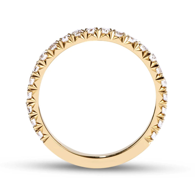 Sheleg Diamond Infinity Band - 18k gold with uniquely set lab diamonds in an eternity style