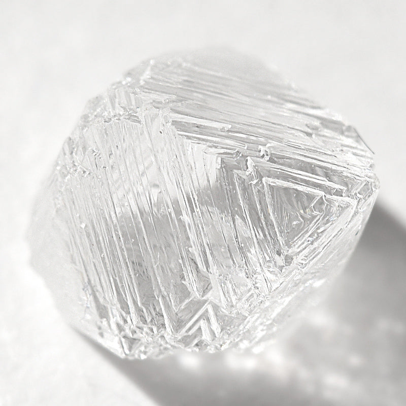 1.52 carat amazing and colorless rough diamond octahedron
