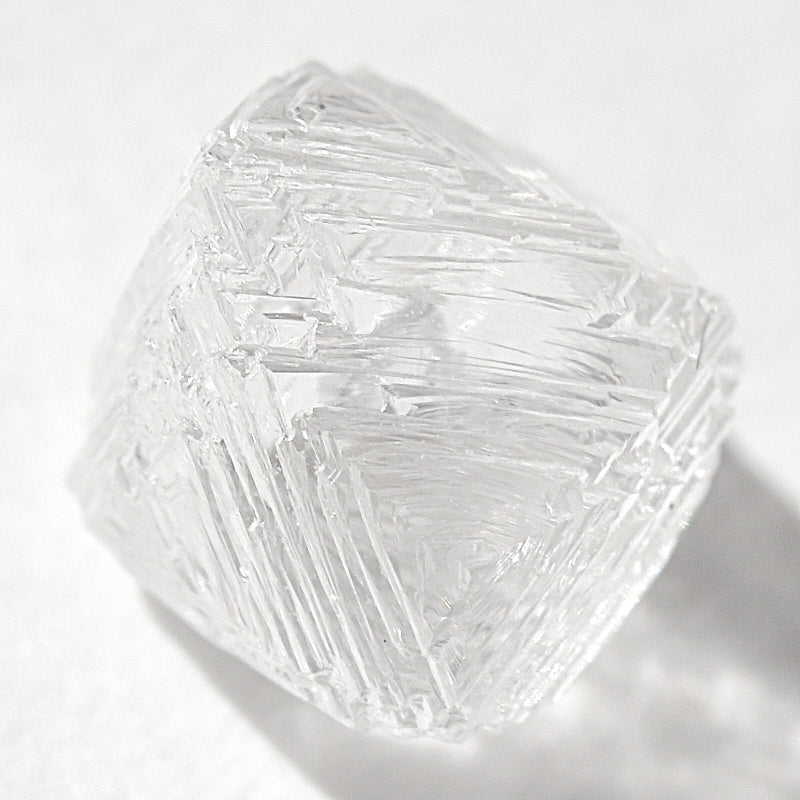 1.52 carat amazing and colorless rough diamond octahedron