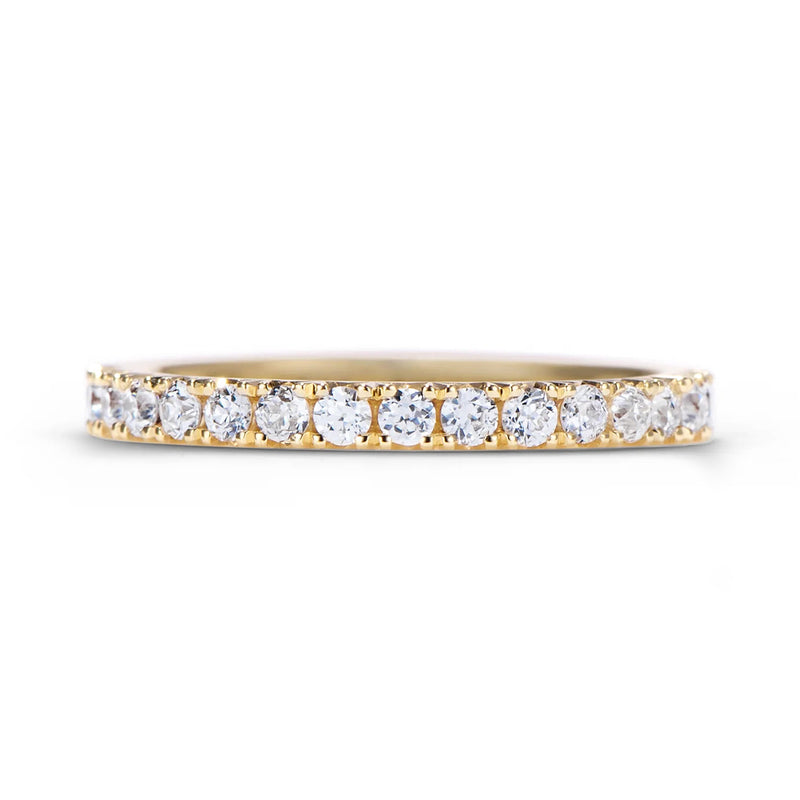 Sheleg Diamond Infinity Band - 18k gold with uniquely set lab diamonds in an eternity style