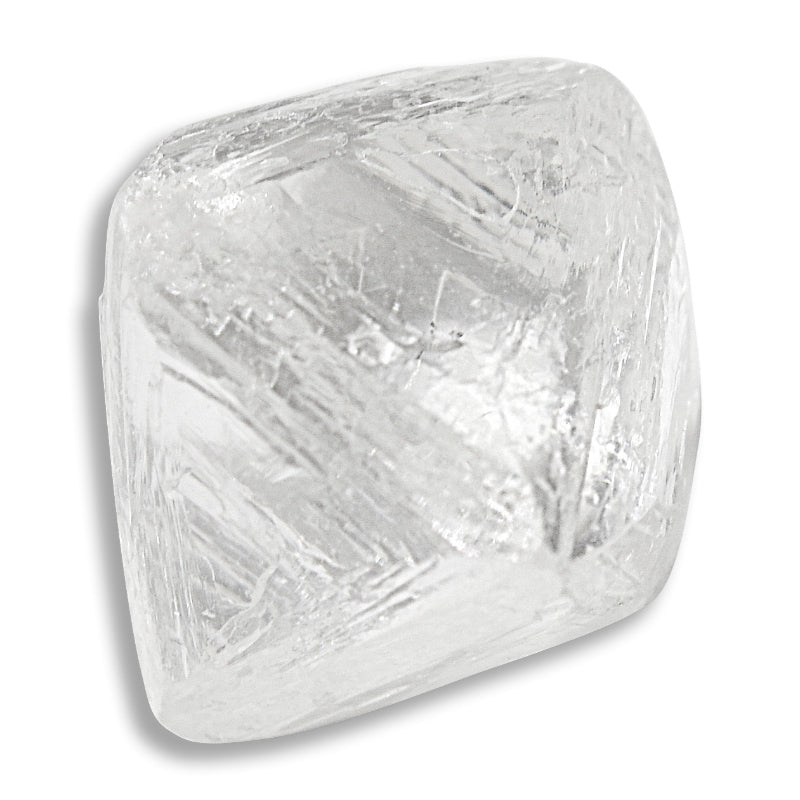 1.17 carat proportional and excellent raw diamond octahedron