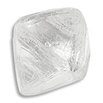 1.17 carat proportional and excellent raw diamond octahedron