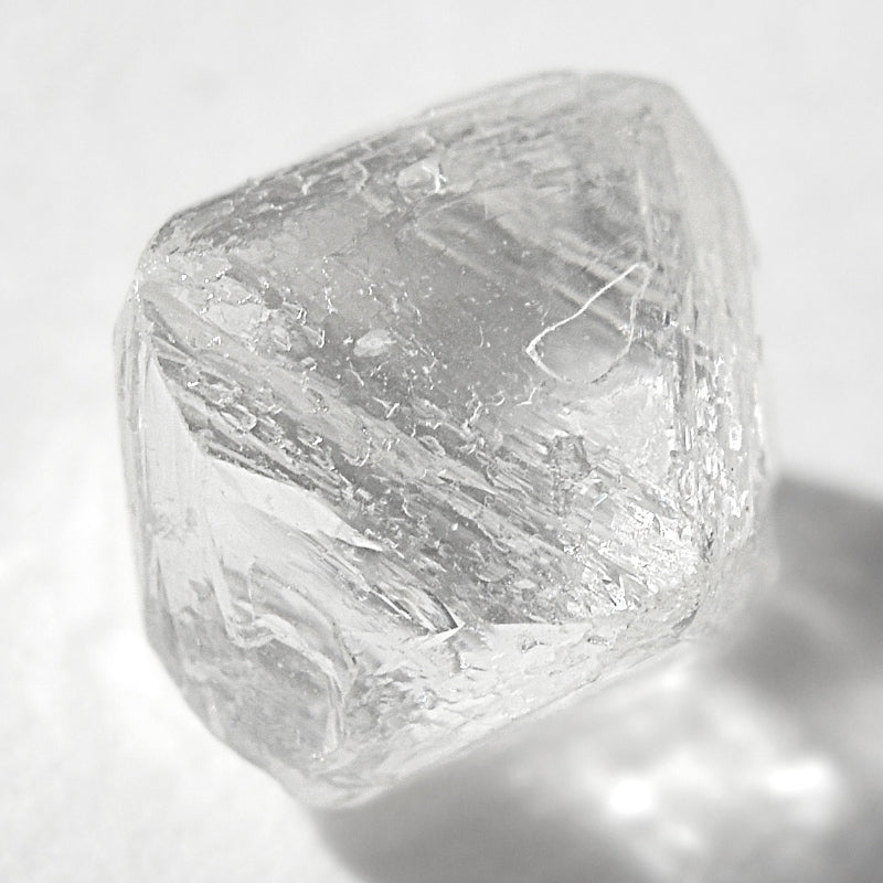 1.17 carat proportional and excellent raw diamond octahedron
