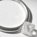 1.17 carat proportional and excellent raw diamond octahedron