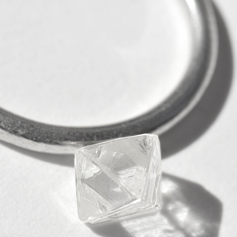 1.40 carat amazing rectangular and proportional raw diamond octahedron