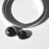 0.81 carat jet black rosecut round diamond pair