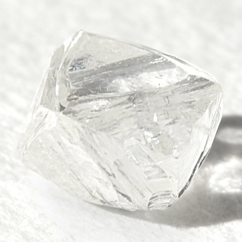 1.24 carat luminous and proportional rough diamond octahedron