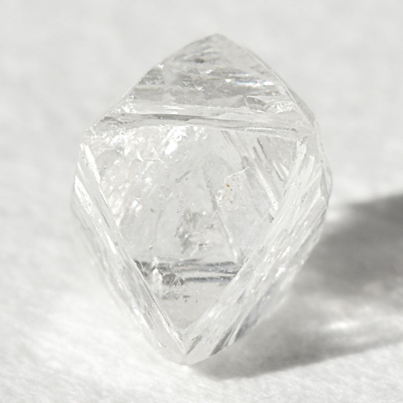 1.24 carat luminous and proportional rough diamond octahedron