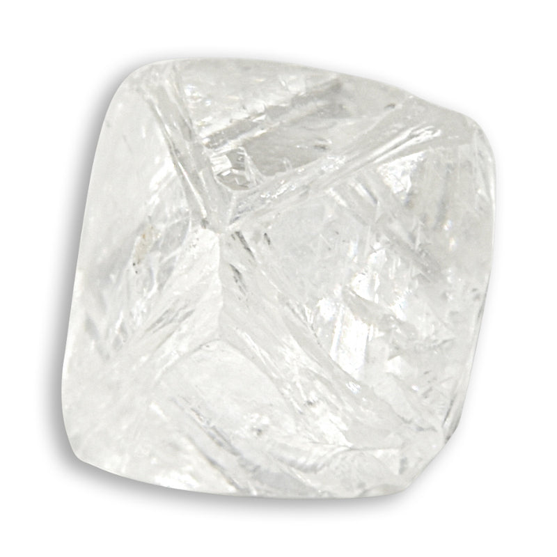 1.24 carat luminous and proportional rough diamond octahedron