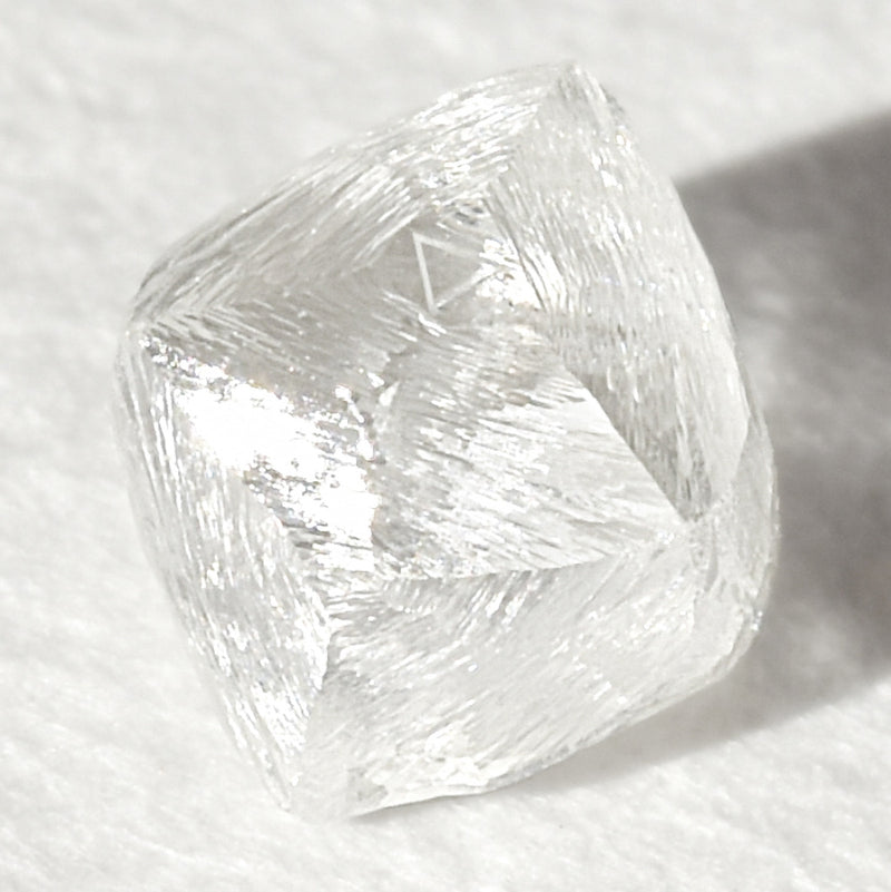 0.96 carat beautiful and otherworldly raw diamond octahedron
