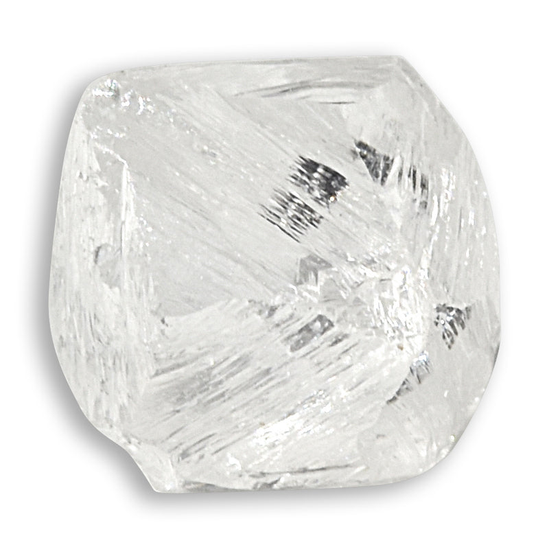 1.02 carat bright white octahedral raw diamond