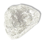 1.21 carat white and glowy triangular raw diamond