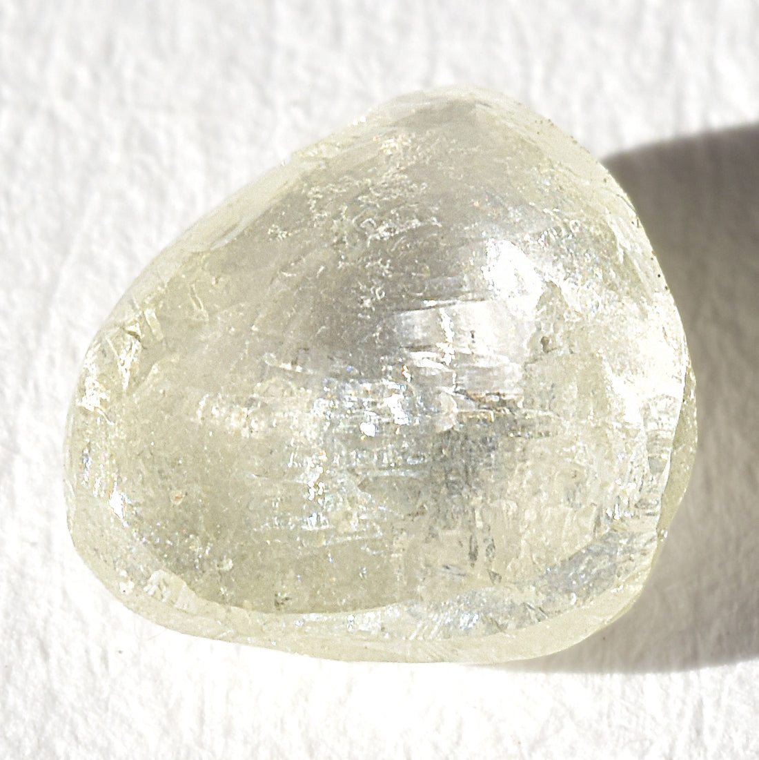 1.35 carat glowing and smooth, triangular rough diamond